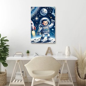 Quadro su tela – Sogni spaziali di un piccolo esploratore