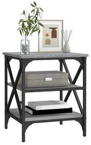 Tavolino grigio sonoma 40x42x50 cm in legno multistrato