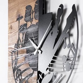 Orologio da parete 60x58 cm 1xAA legno/metallo