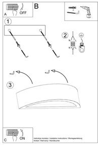 Sollux SL.0994 - Applique ATENA 1xE27/60W/230V cemento