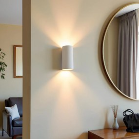 Applique da Parete in Gesso Pitturabile 2xGU10