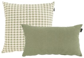 Cuscino da esterno verde e bianco , 50 x 50 cm Poule - Hartman