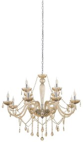 Lampadario Neoclassico Basilano beige 12x E14 Ø100cm EGLO