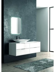 Kamalu - mobile bagno 150cm con 4 cassetti e doppio lavabo kspr-150d