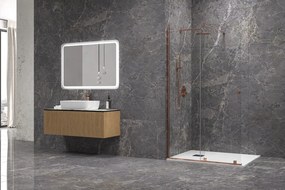 Box doccia walk in scorrevole 170 cm finitura oro rosa | KNM4000W-GR - KAMALU