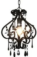 Lampadario con Perle Nero Rotondo E14cod mxl 103858