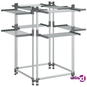 vidaXL Stendibiancheria 107x107x120 cm in Alluminio