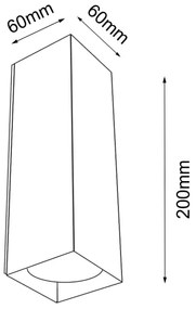 Shilo 4402 - Applique OZU 2xGU10/15W/230V nera