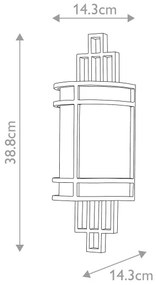 Feiss FE-FUSION1-PNBR - Applique FUSION 1xE27/60W/230V