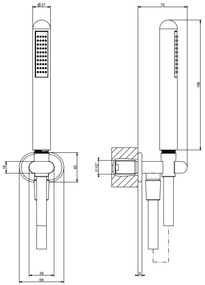 Kit Doccetta Con presa Acqua e flessibile 150 cm Cromo Goccia 33773 Gessi