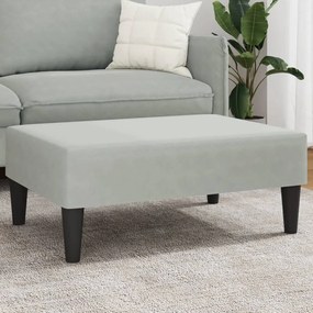 Poggiapiedi Grigio Chiaro 77x55x31 Cm İn Velluto /