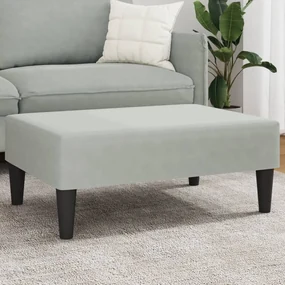 Poggiapiedi Grigio Chiaro 77x55x31 Cm İn Velluto /