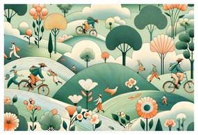 Quadro su tela – Gita in bici nel paesaggio