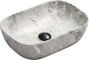 Mexen Rita lavabo da appoggio 45 x 32 cm, pietra grigia - 21084598