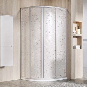 Ravak Supernova box doccia 80x80 cm semicircolare satinato opaca/polistirene 3114OU0211