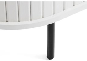 Cassettiera bianca con ante scorrevoli 120x76x45 cm Nola – Unique Furniture