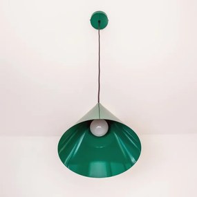 Lampada a sospensione ETNA II con cavo 1xE27/15W/230V Ø 25 cm verde