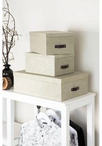 Set di 3 scatole portaoggetti beige Inge - Bigso Box of Sweden