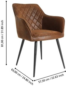 Eglo 424708 - Sedia da pranzo MASANTOL 81,5x63 cm marrone