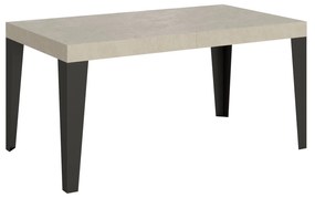 Tavolo allungabile Flame con telaio e gambe antracite, Cashmere / 90x160/264 cm