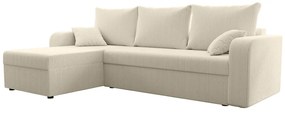 Divano letto angolare con angolo reversibile in Velluto a coste Beige - ONABIA