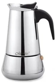 Cafettiera Italiana Feel Maestro MR-1660-6 Nero Argentato Acciaio inossidabile 18/10 300 ml 6 Tazze