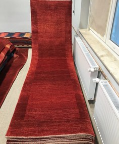 Loribaft Tappeto 290x90 Rosso (Iran) Annodato A Mano