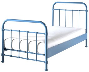 Letto per bambini in metallo blu , 90 x 200 cm New York - Vipack