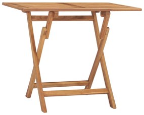 Tavolo da giardino pieghevole 90x60x75 cm in massello di teak