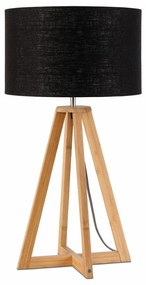 Lampada da tavolo con paralume nero e struttura in bambù Everest - Good&amp;Mojo