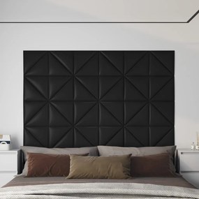 Pannelli Murali 12 Pz Neri 30x30 Cm İn Similpelle 0,54 M² /