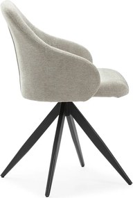 Set di sedie da pranzo grigio chiaro in imbottito con braccioli 2 pz Tamara – Marckeric