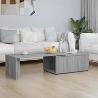 Tavolino da Salotto Grigio Sonoma 150x50x35cm Legno Multistrato cod mxl 20858