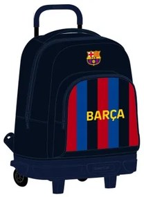 Trolley per la Scuola F.C. Barcelona Rosso Granato Blu Marino 33 X 45 X 22 cm