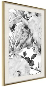 Poster  Black and White Nature  Cornice Quadri Cornice d'oro con passe-partout, Larghezza x Altezza Home decor 20x30