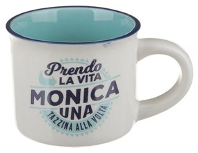 Tazzina caffè con nome Monica in gres porcellanato