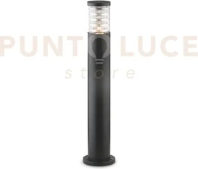 Tronco paletto 1 luce attacco e27 h.80,5cm ip65 nero