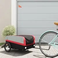 Rimorchio da Bici Nero e Rosso 45 kg in Ferrocod mxl 132615