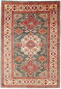 Kazak Tappeto orientale 100 x 150 Verde (Pakistan) Annodato A Mano