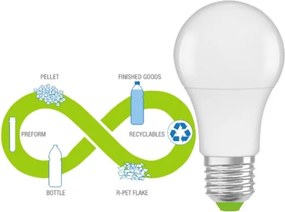 LED Lampadina in plastica riciclata E27/10W/230V 2700K - Ledvance