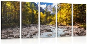 Quadri 5 pezzi – Paesaggio montano pittoresco