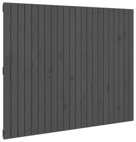 Testiera da parete grigia 140x3x110cm in legno massello di pino