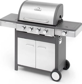 Barbecue a Gas GPL 4 Fuochi + 1 Fornello Laterale Ompagrill Indianapolis 5/B in Acciaio Inox...