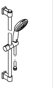 GROHE 26032001 - VITALIO START 110 Set doccia 600 mm, cromo lucido