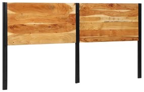 Testiera 200 Cm İn Legno Massello Di Acacia E Ferro /