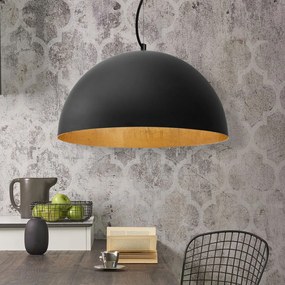 Lampada Da Soffitto Pensile Vasca Metallico Nera 50 cm