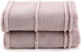 Set di asciugamani tipo terry rosa 2 pz 50x90 cm Arden – Foutastic