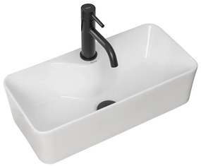 REA-U0699 - Lavabo da appoggio MERY 25x50,5 cm ceramica/bianco lucido