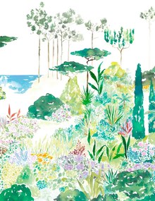 Isidore Leroy Carta da parati panoramica Jardin de France - Original Panel B