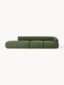 Chaise longue componibile 4 posti in bouclé Sofia